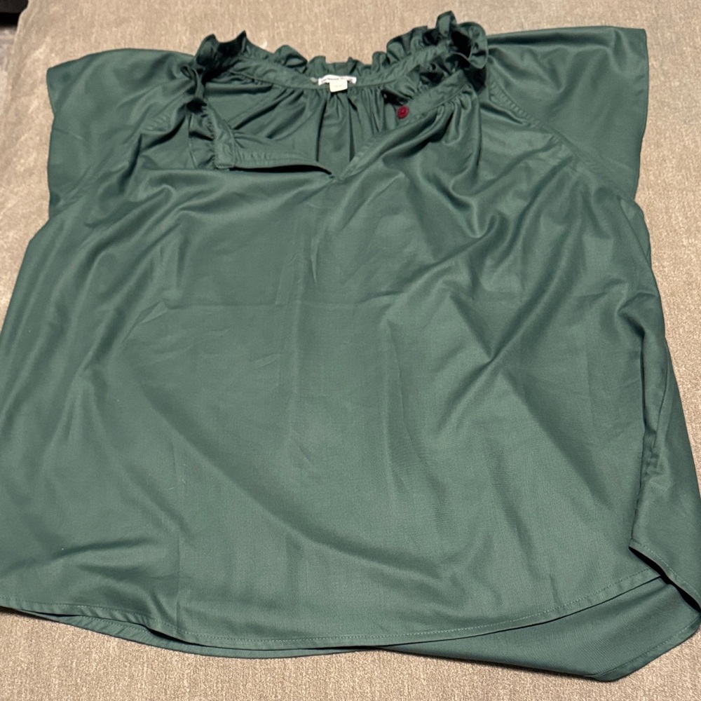 Cloud life Ruffle Matilda Scrub Surgical Top in Green